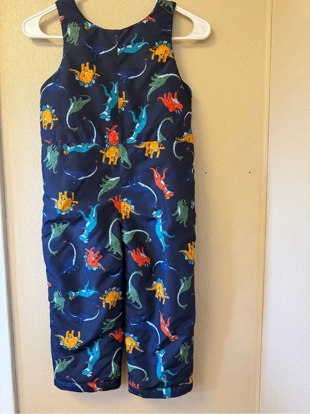 The Children's Place Navy Dinosaur Snow Bibs - Multicolor
